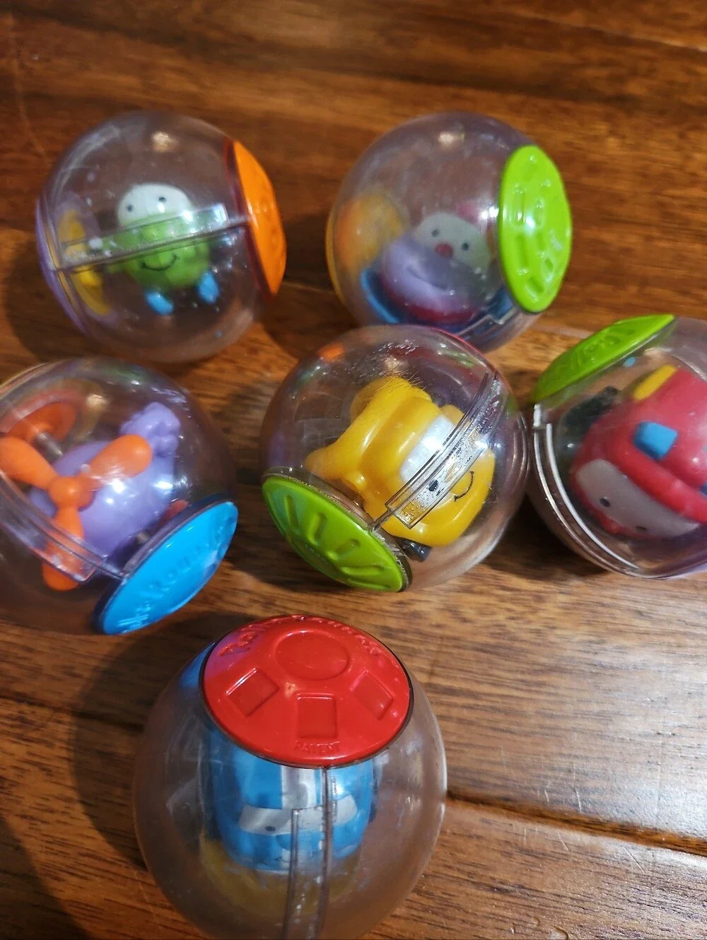 Fisher-Price Roll-a-Rounds Ball Toys Lot of 6 Preschool Vehicles Animals